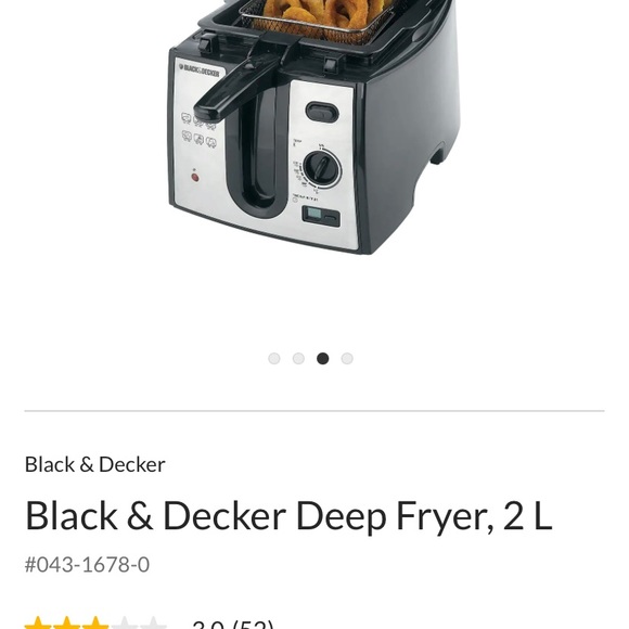 Black & Decker 2 litre deep fryer - Picture 1 of 3